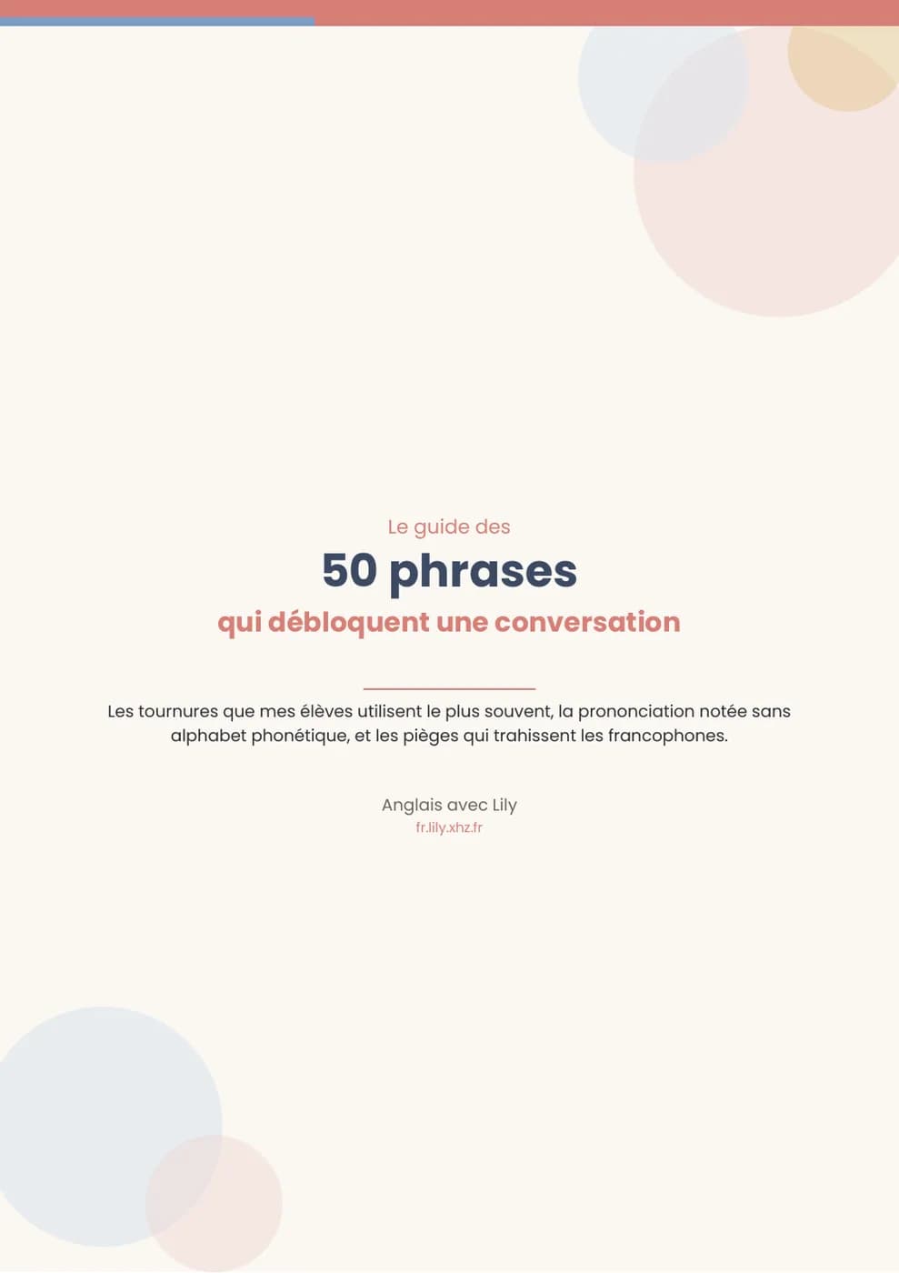 La couverture du guide offert